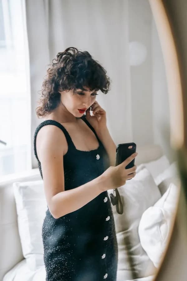 A creator filming a fashion video